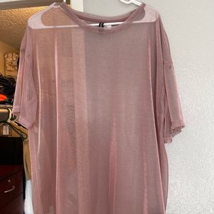Pink sheer t-shirt